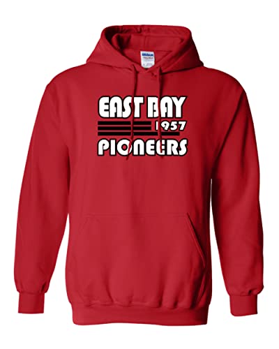 Retro East Bay Pioneers Hooded Sweatshirt - Red