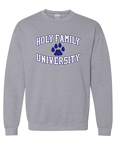 Holy Family University Paw Crewneck Sweatshirt - Sport Grey