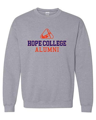 Hope College Alumni Two Color Crewneck Sweatshirt - Sport Grey