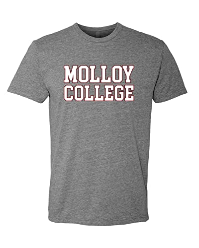 Molloy College Block Letters Exclusive Soft Shirt - Dark Heather Gray