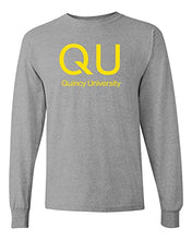 Load image into Gallery viewer, Quincy University QU Long Sleeve T-Shirt - Sport Grey
