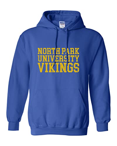 North Park University Block Hooded Sweatshirt - Royal