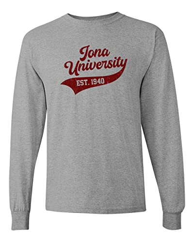 Iona University Alumni Long Sleeve T-Shirt - Sport Grey