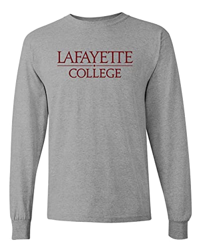 Lafayette College 1 Color Long Sleeve T-Shirt - Sport Grey