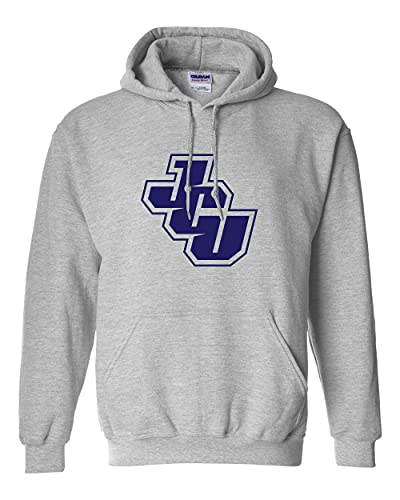 John Carroll Navy JCU Hooded Sweatshirt - Sport Grey