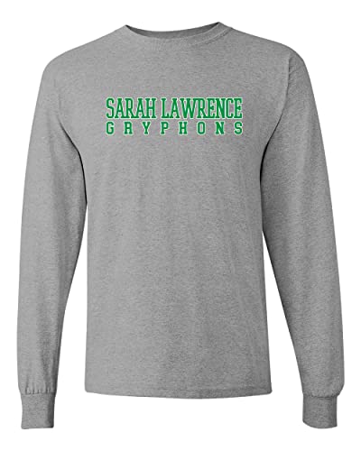 Sarah Lawrence College Block Letters Long Sleeve Shirt - Sport Grey