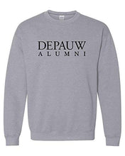 Load image into Gallery viewer, DePauw Alumni Black Text Hooded Sweatshirt - Sport Grey
