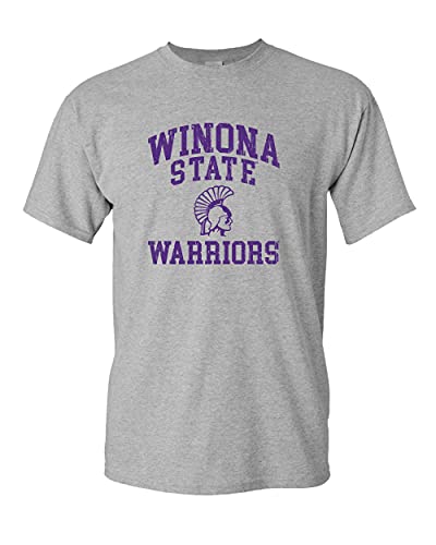 Winona State Purple Warriors T-Shirt - Sport Grey