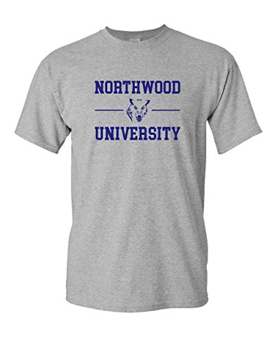 Northwood University Timberwolves Stacked T-Shirt - Sport Grey