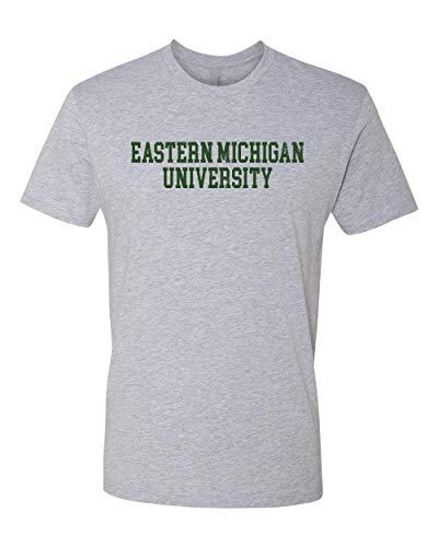 Eastern Michigan University Distressed Exclusive Soft Shirt - Heather Gray