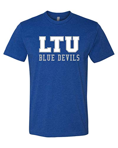 LTU Lawrence Tech Blue Devils Block Two Color Exclusive Soft Shirt - Royal