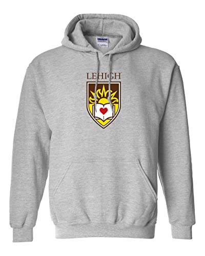 Lehigh University Full Shield Hooded Sweatshirt - Sport Grey