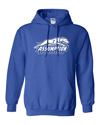 Assumption University Greyhounds Logo Hooded Sweatshirt - Royal