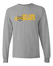 Load image into Gallery viewer, Quinnipiac University We are Bobcats Long Sleeve Shirt - Sport Grey
