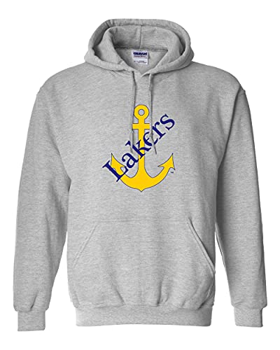 Lake Superior Anchor Hooded Sweatshirt - Sport Grey
