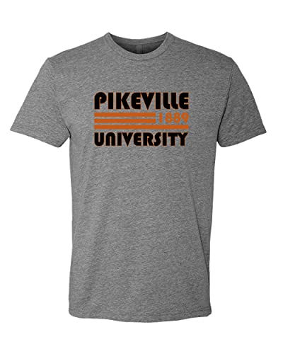 Retro University of Pikeville Soft Exclusive T-Shirt - Dark Heather Gray