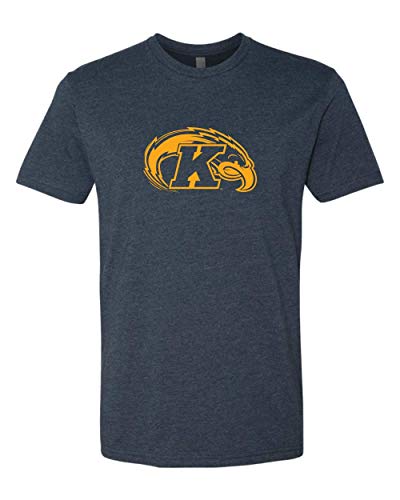 Kent State One Color Mascot Logo Exclusive Soft Shirt - Midnight Navy