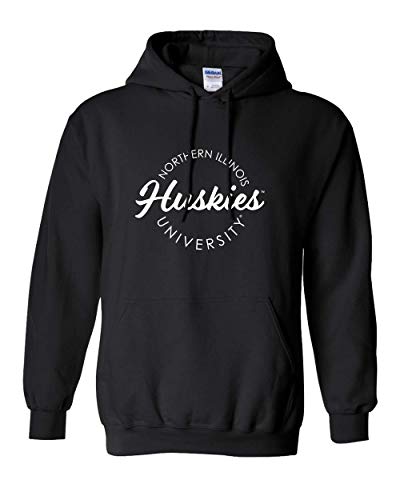 Northern Illinois University Circular 1 Color Hooded Sweatshirt - Black