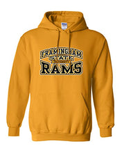 Load image into Gallery viewer, Framingham State University Stacked Hooded Sweatshirt - Gold

