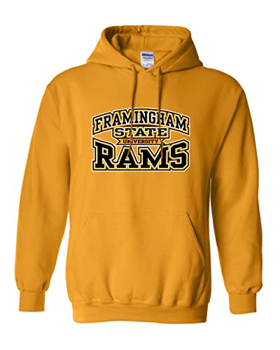 Framingham State University Stacked Hooded Sweatshirt - Gold