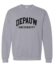 Load image into Gallery viewer, DePauw 1 Color Black Text Crewneck Sweatshirt - Sport Grey
