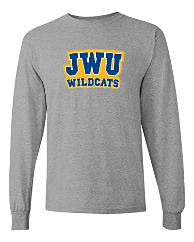 Johnson & Wales University JWU Wildcats Long Sleeve Shirt - Sport Grey