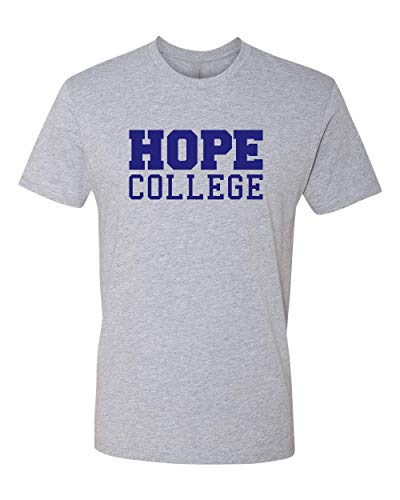 Hope College Stacked One Color Exclusive Soft Shirt - Heather Gray