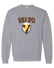 Load image into Gallery viewer, Valparaiso Valpo Shield Full Color Crewneck Sweatshirt - Sport Grey
