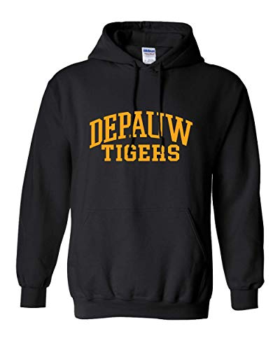 DePauw Tigers Gold Ink Hooded Sweatshirt - Black