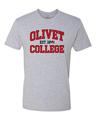 Olivet College Established 1844 Two Color T-Shirt - Heather Gray