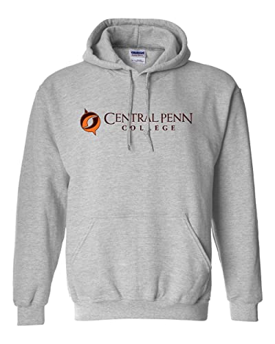 Central Penn College Official Logo Hooded Sweatshirt - Sport Grey