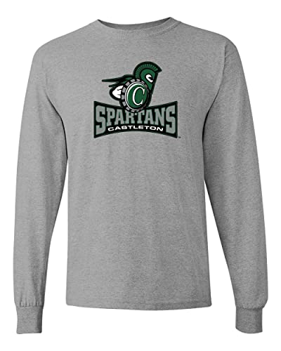 Castleton University Full Mascot Long Sleeve Shirt - Sport Grey