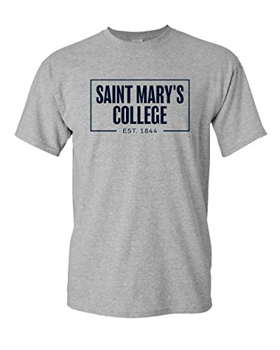 Saint Mary's College Navy Established 1844 T-Shirt - Sport Grey