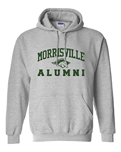 Morrisville State College Official Logo Hooded Sweatshirt - Sport Grey