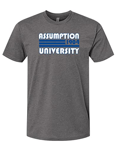 Retro Assumption University Exclusive Soft Shirt - Dark Heather Gray