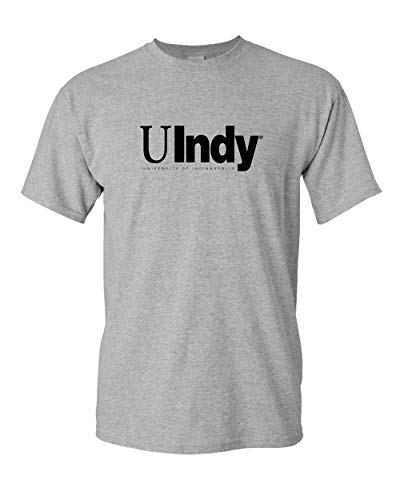 University of Indianapolis UIndy Black Text T-Shirt - Sport Grey
