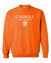 Load image into Gallery viewer, Carroll University Stacked Crewneck Sweatshirt - Orange
