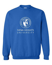 Load image into Gallery viewer, Siena Heights Stacked White Logo Crewneck Sweatshirt - Royal
