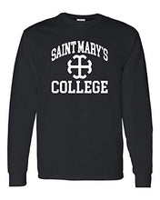 Load image into Gallery viewer, Saint Mary&#39;s College White Logo Long Sleeve - Black
