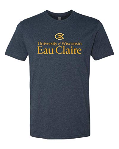 Premium Univ of Wisconsin Eau Clair Official Logo UWEC Mens/Womens T-Shirt - Midnight Navy