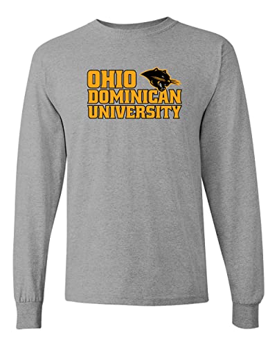 Ohio Dominican University Two Color Long Sleeve T-Shirt - Sport Grey