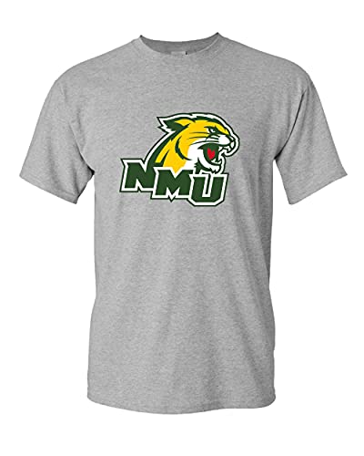 Northern Michigan NMU Angled T-Shirt - Sport Grey