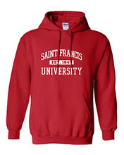 Load image into Gallery viewer, Vintage Saint Francis Est 1847 Hooded Sweatshirt - Red
