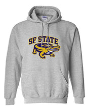 Load image into Gallery viewer, San Francisco State Full Color Gator Hooded Sweatshirt - Sport Grey
