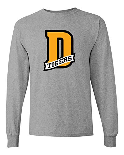 DePauw Classic Tigers D Long Sleeve T-Shirt - Sport Grey