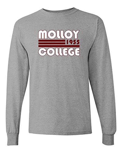 Retro Molloy College Long Sleeve T-Shirt - Sport Grey