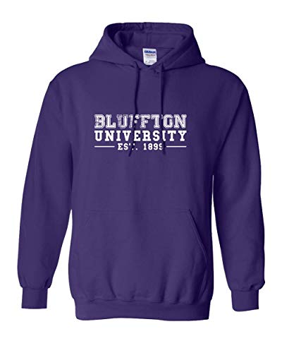 Bluffton University EST 1899 One Color Hooded Sweatshirt - Purple