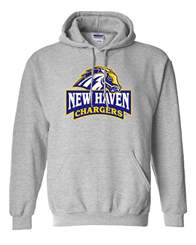 University of New Haven Full Mascot Hooded Sweatshirt - Sport Grey
