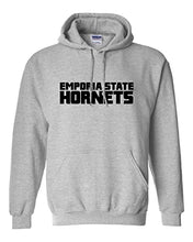 Load image into Gallery viewer, Emporia State 1 Color Mascot Hooded Sweatshirt - Sport Grey
