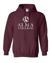 Load image into Gallery viewer, Premium Alma College 1 Color Full Logo Adult Hooded Sweatshirt Alma College Scotty Student and Alumni Mens/Womens Hoodie - Maroon
